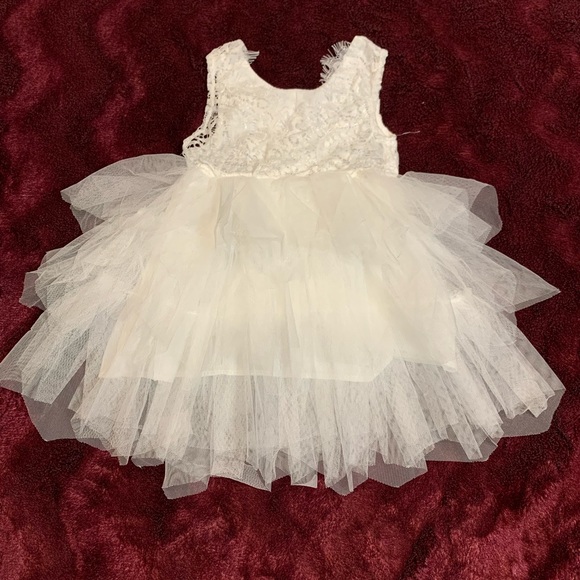 NWT🍀AmzBarley Flower Little Girl Tutu Tulle Dress Lace Birthday Party W… - Picture 8 of 11